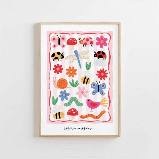 Little Critters - Pink | Unframed - Mini Chateau