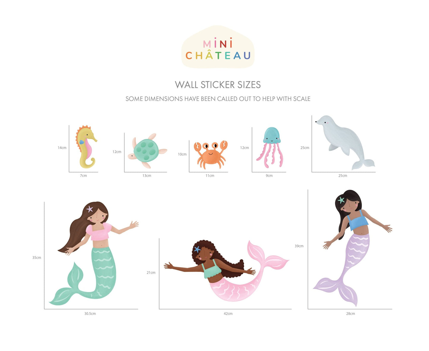 Mermaid Wall Stickers - Mini Chateau