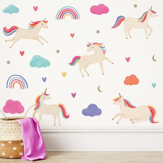 Rainbow Unicorn Wall Stickers - Mini Chateau