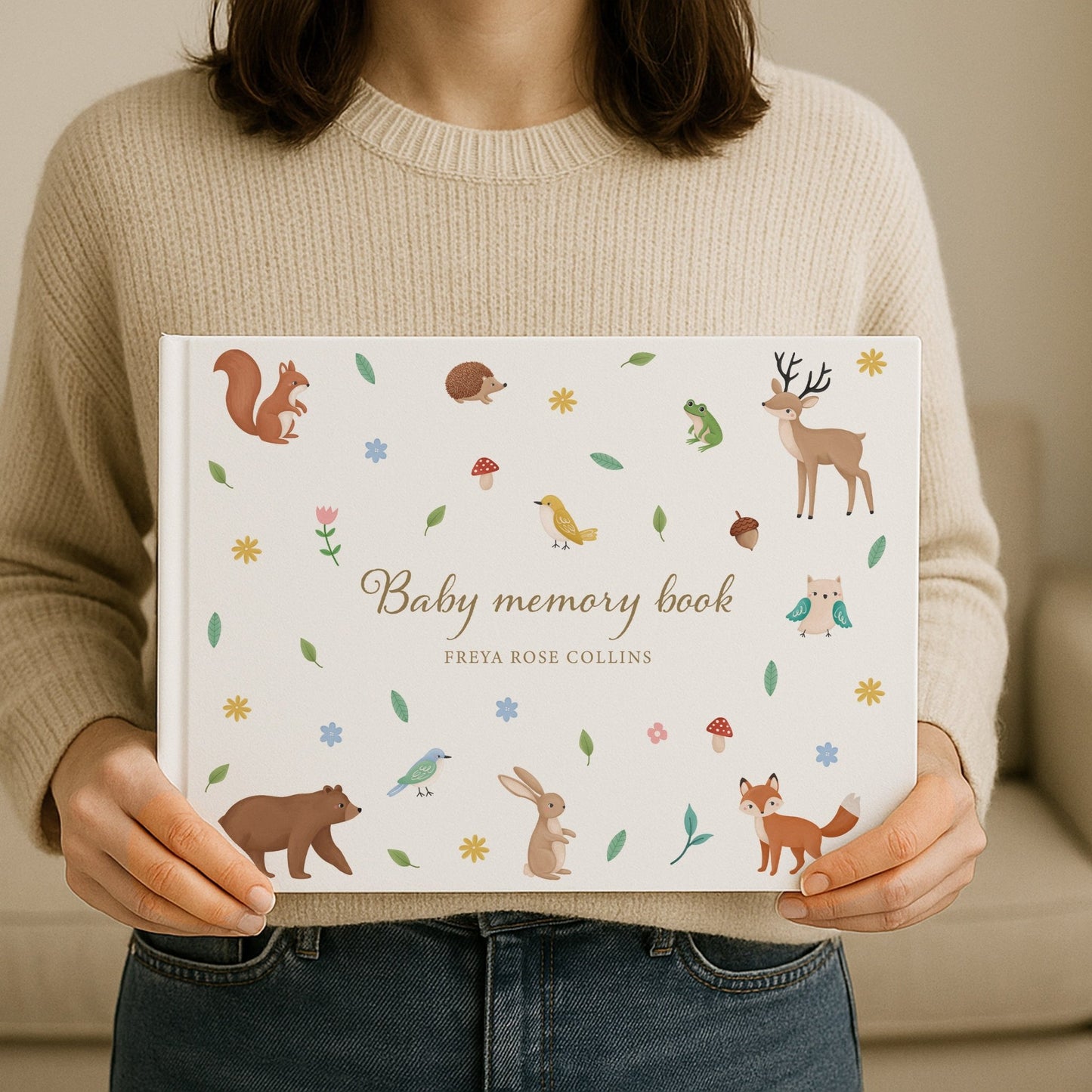 Woodland Baby Memory Book | Hardcover - Mini Chateau