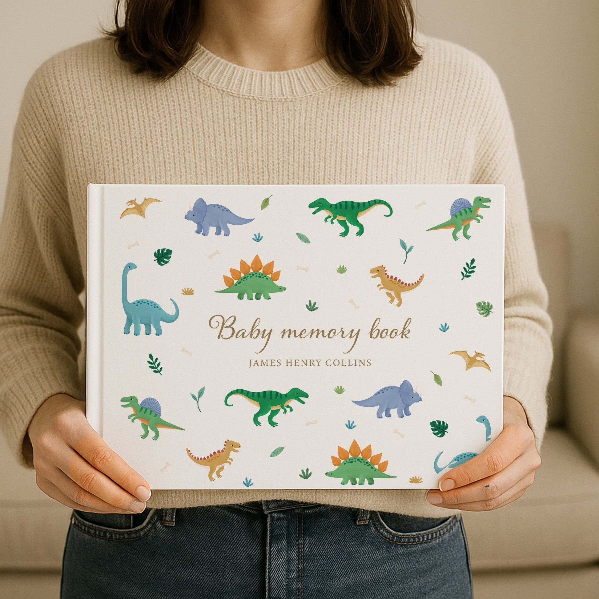 Dinosaur Baby Memory Book | Hardcover - Mini Chateau