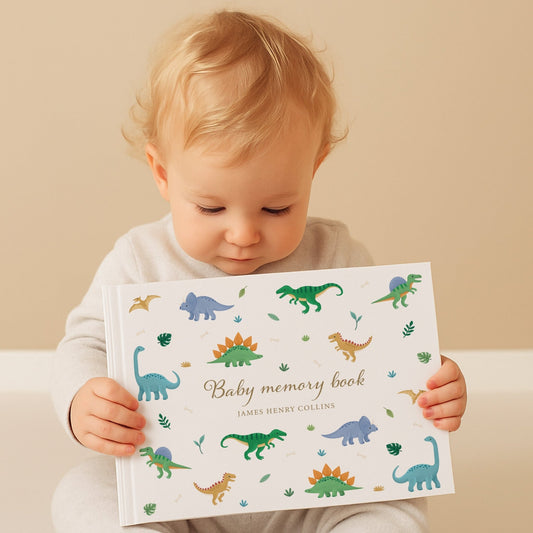 Dinosaur Baby Memory Book | Hardcover - Mini Chateau