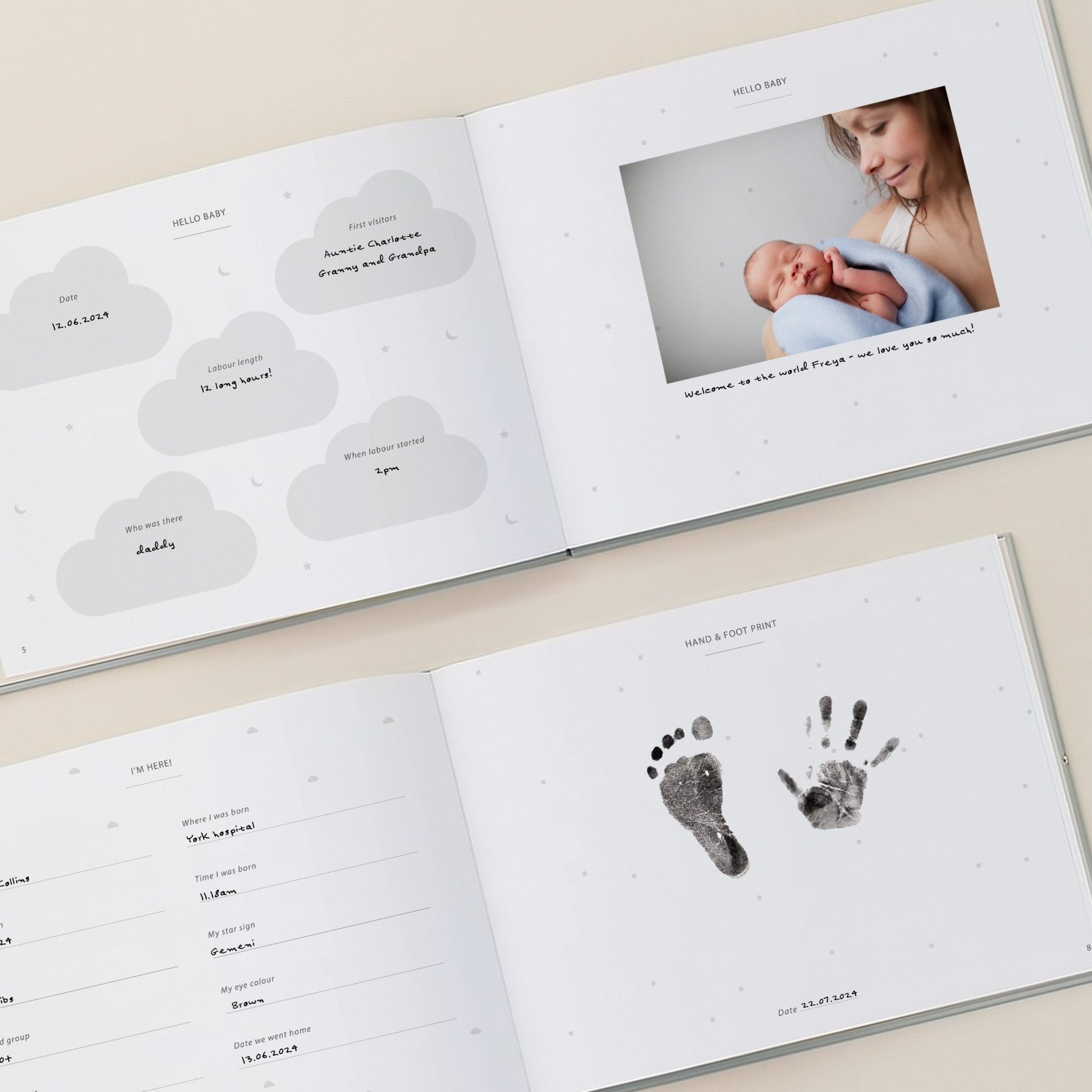Dinosaur Baby Memory Book | Hardcover - Mini Chateau