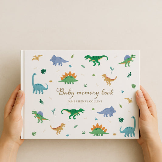 Dinosaur Baby Memory Book | Hardcover - Mini Chateau
