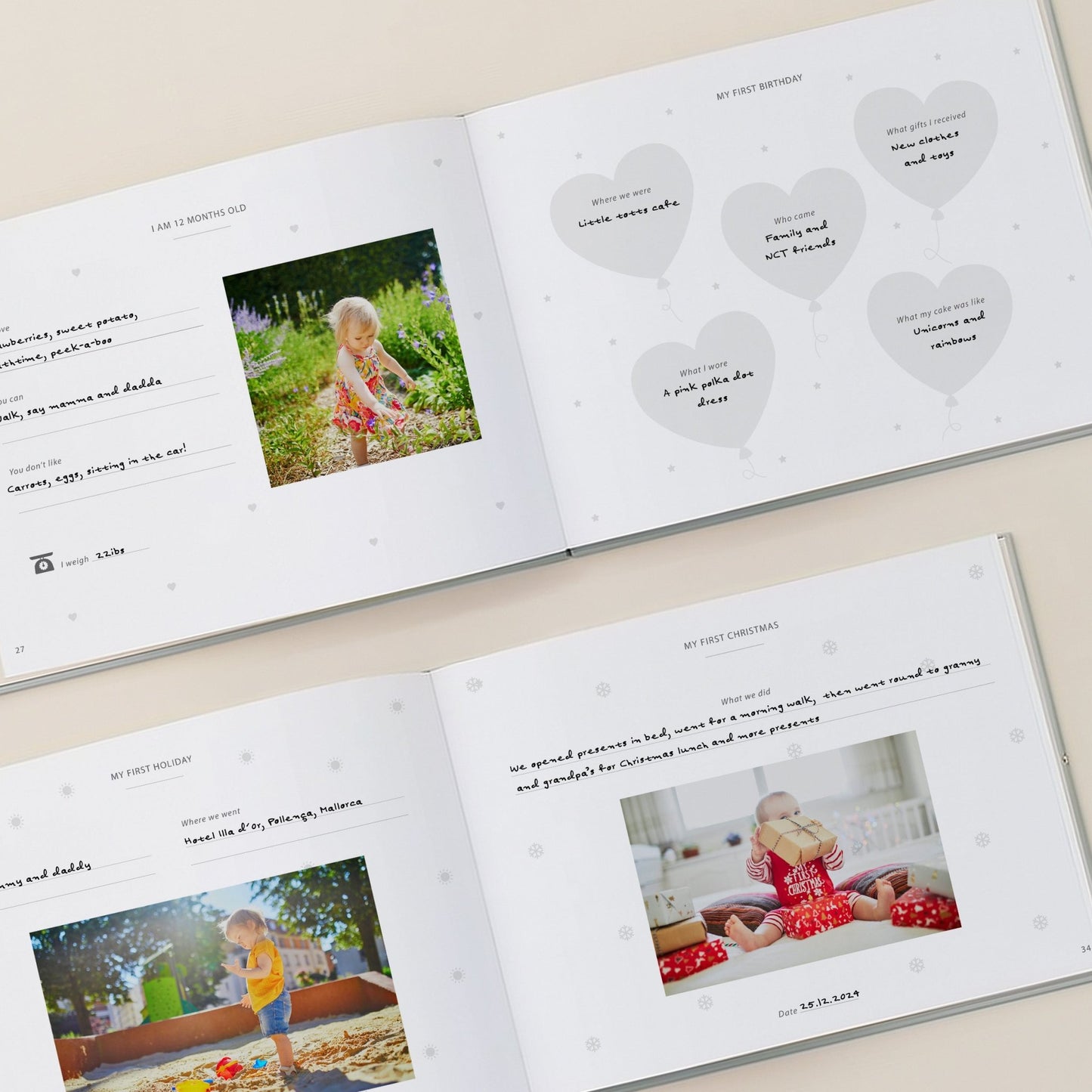 Dinosaur Baby Memory Book | Hardcover - Mini Chateau