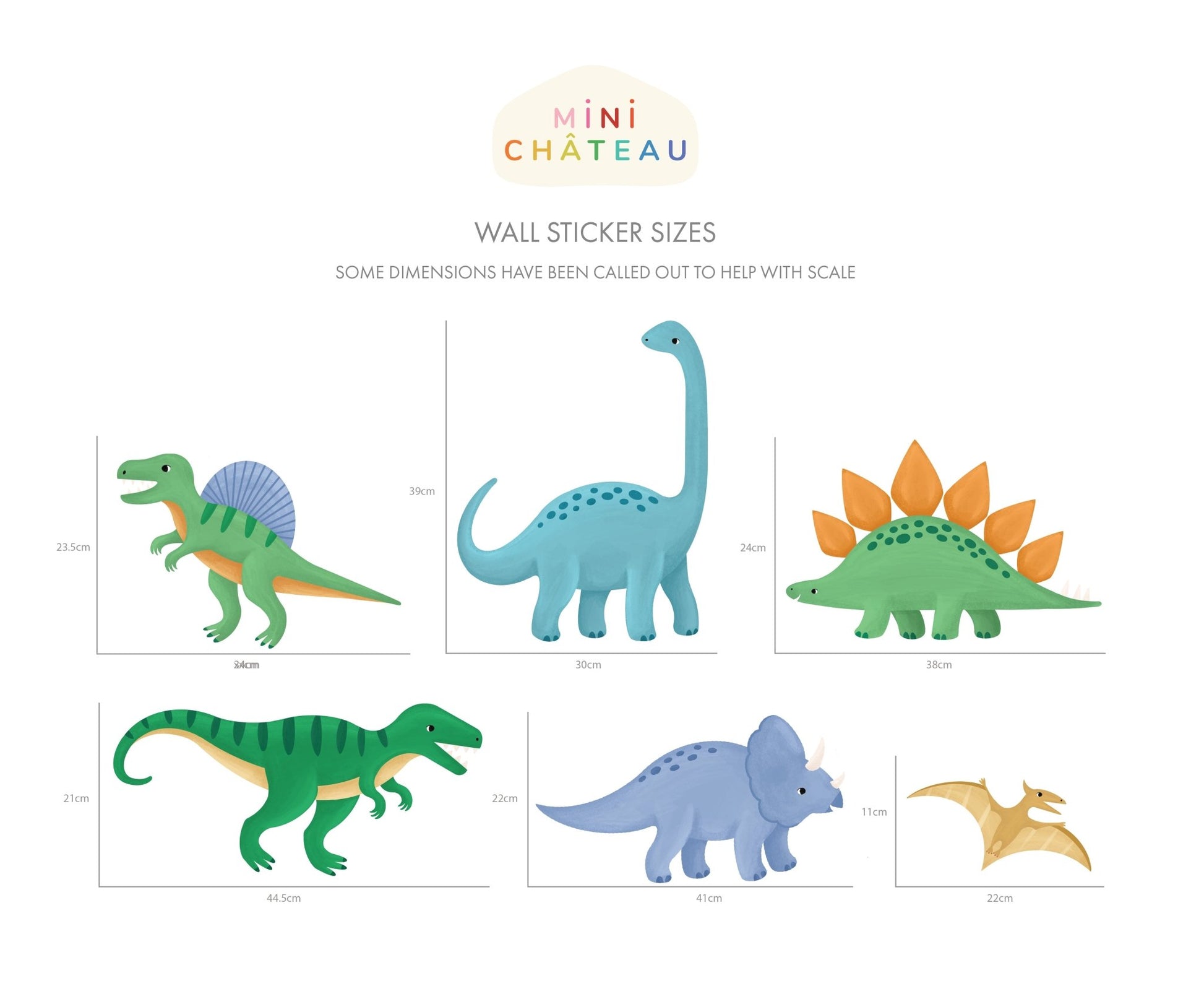 Dinosaur Wall Stickers - Mini Chateau