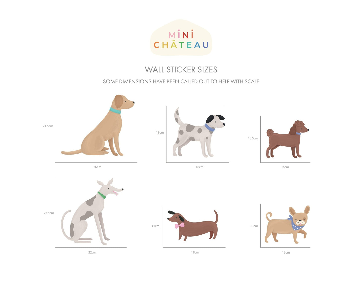 Dog Wall Stickers - Mini Chateau