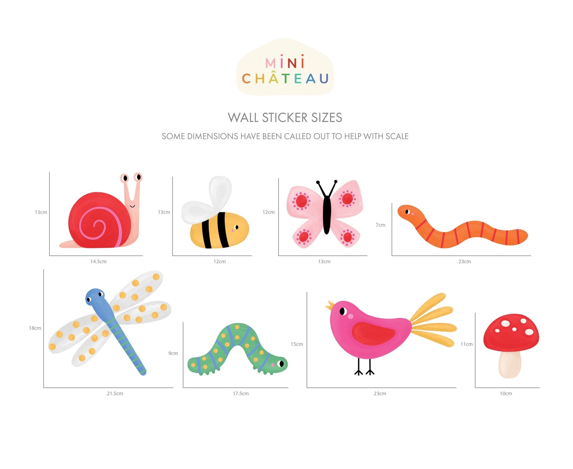 Insect Wall Stickers - Mini Chateau