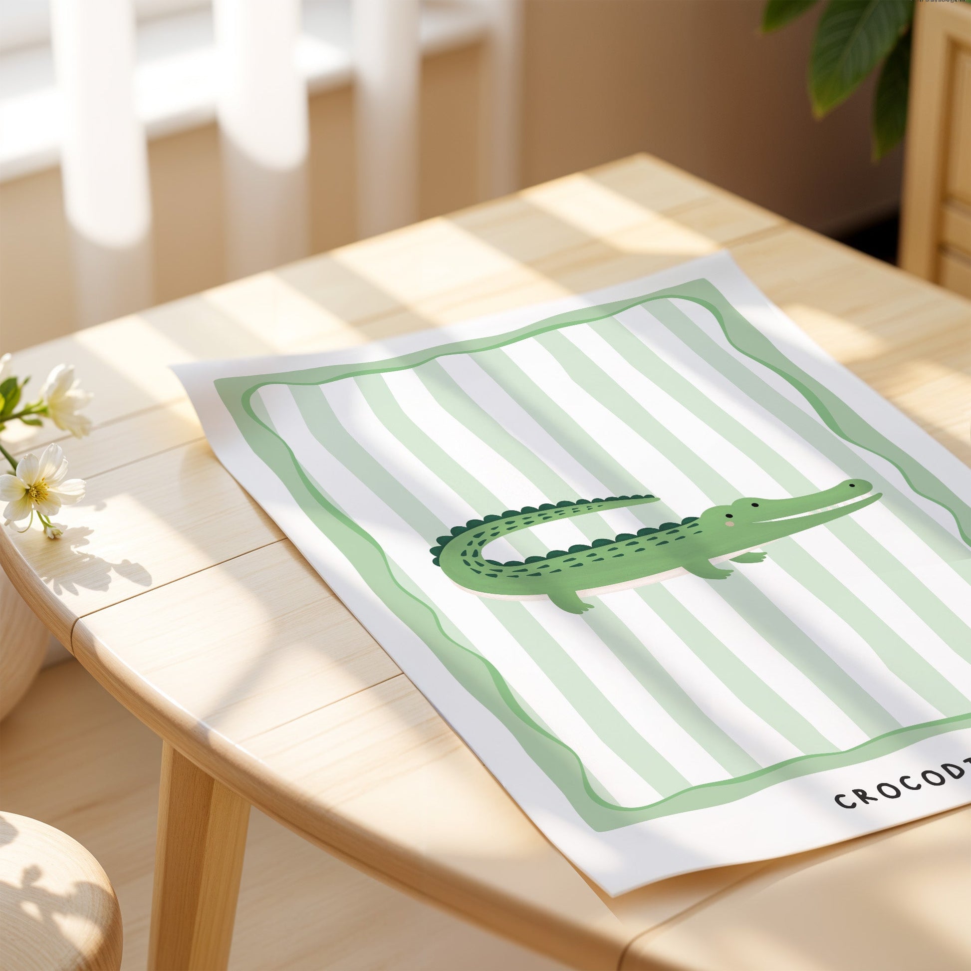 Jungle Crocodile | Unframed - Mini Chateau