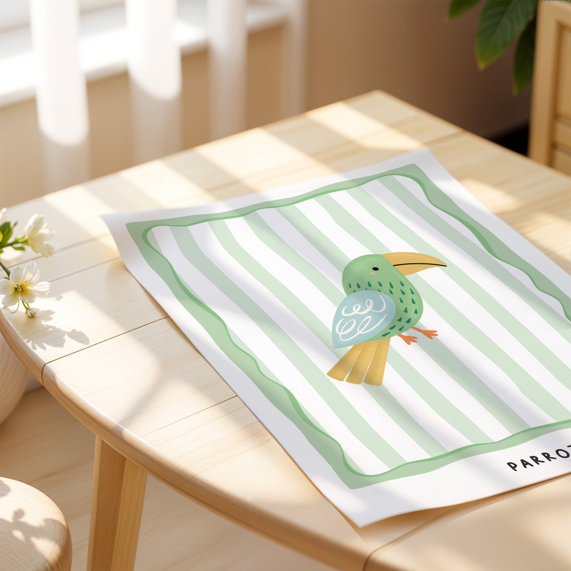 Jungle Parrot | Unframed - Mini Chateau