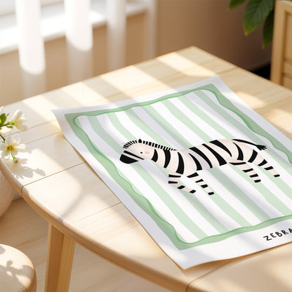 Jungle Zebra | Unframed - Mini Chateau