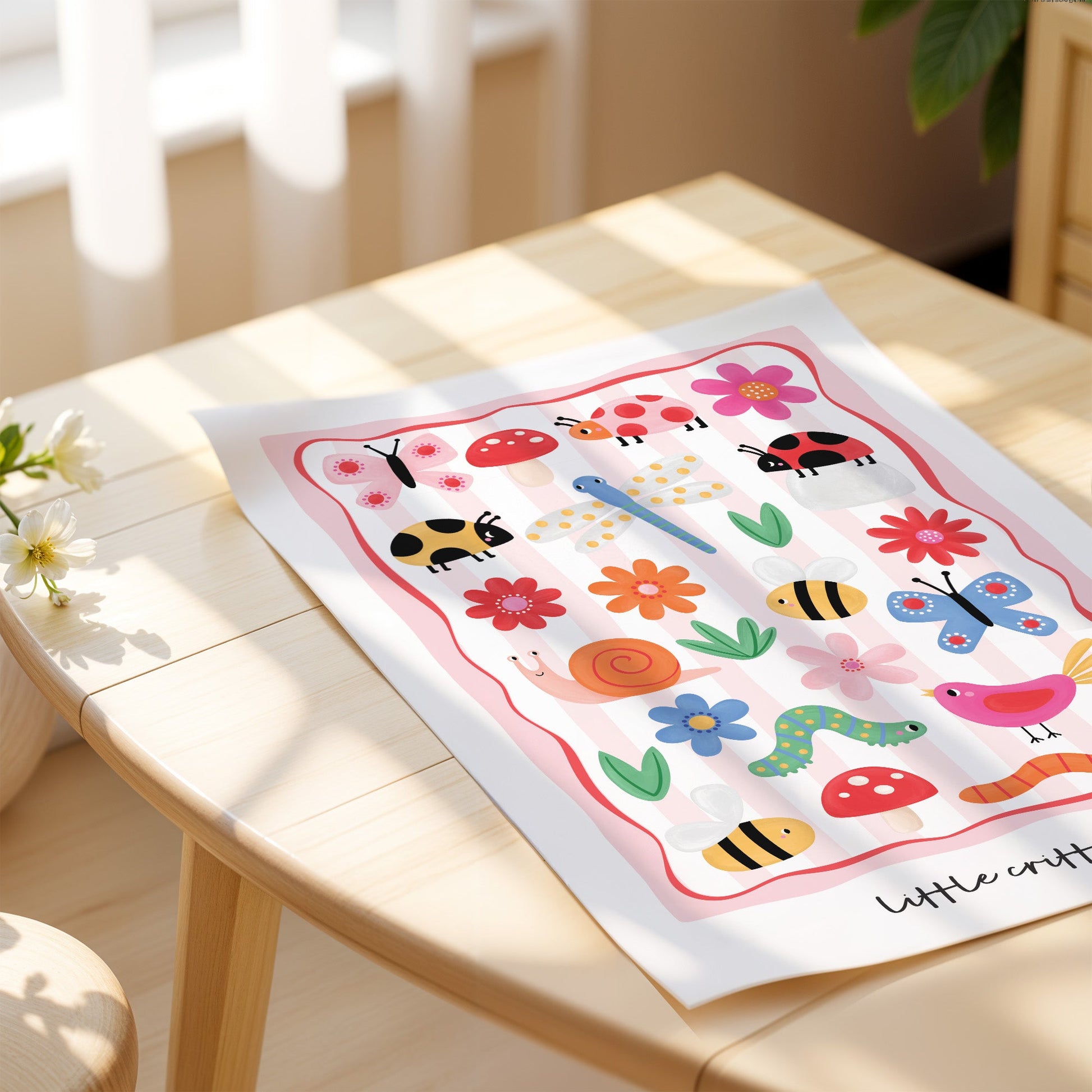 Little Critters - Pink | Unframed - Mini Chateau