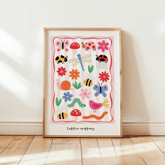 Little Critters - Pink | Unframed - Mini Chateau