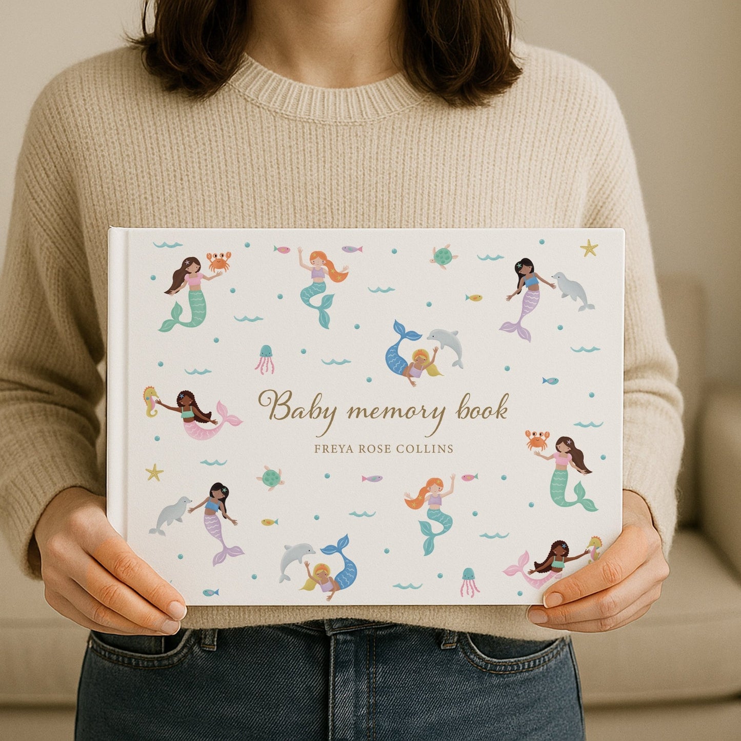 Mermaid Baby Memory Book | Hardcover - Mini Chateau
