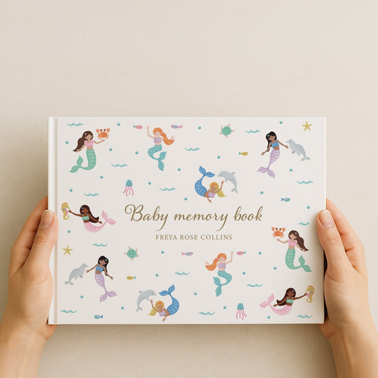 Mermaid Baby Memory Book | Hardcover - Mini Chateau