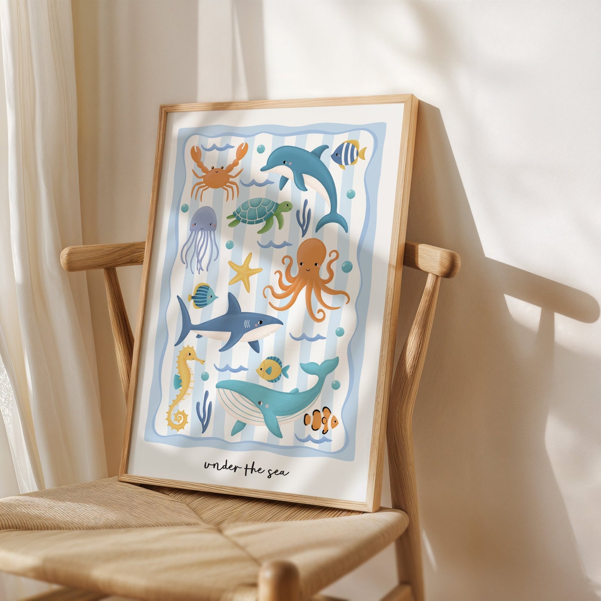 Ocean Friends - Blue | Unframed - Mini Chateau