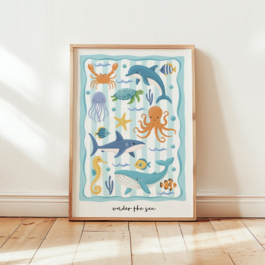 Ocean Friends - Green | Unframed - Mini Chateau