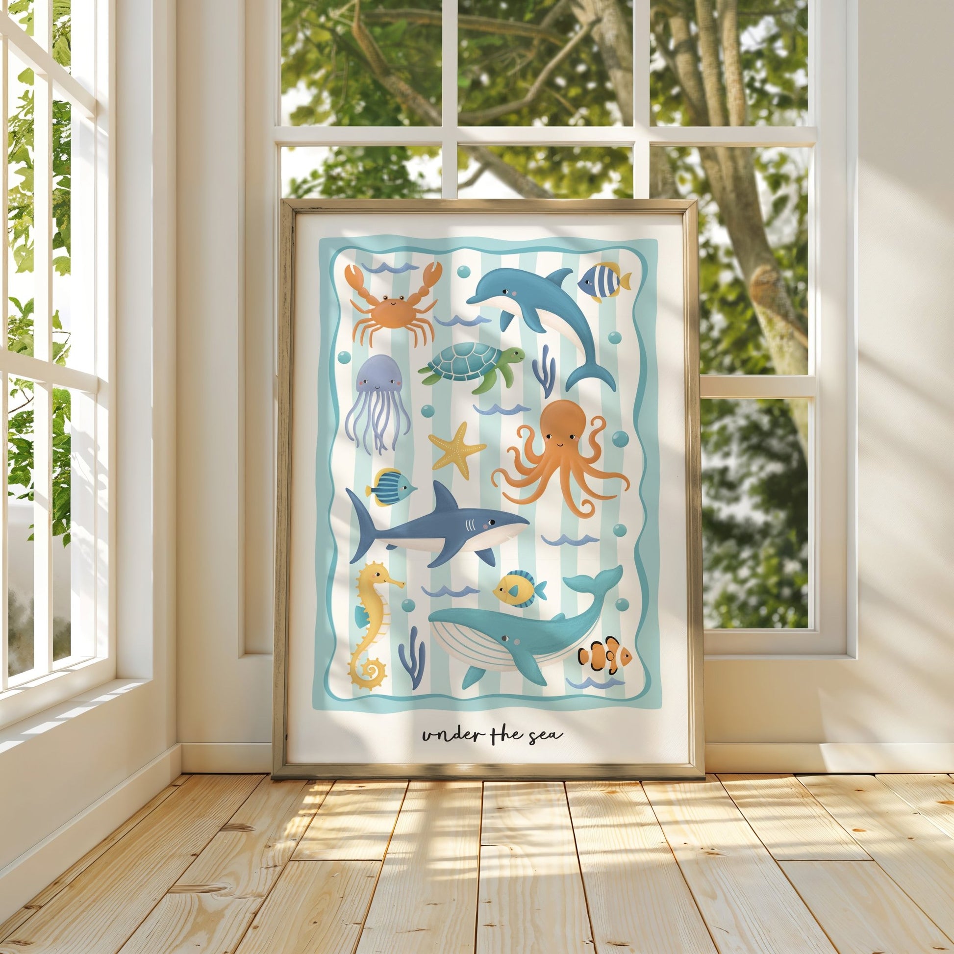Ocean Friends - Green | Unframed - Mini Chateau