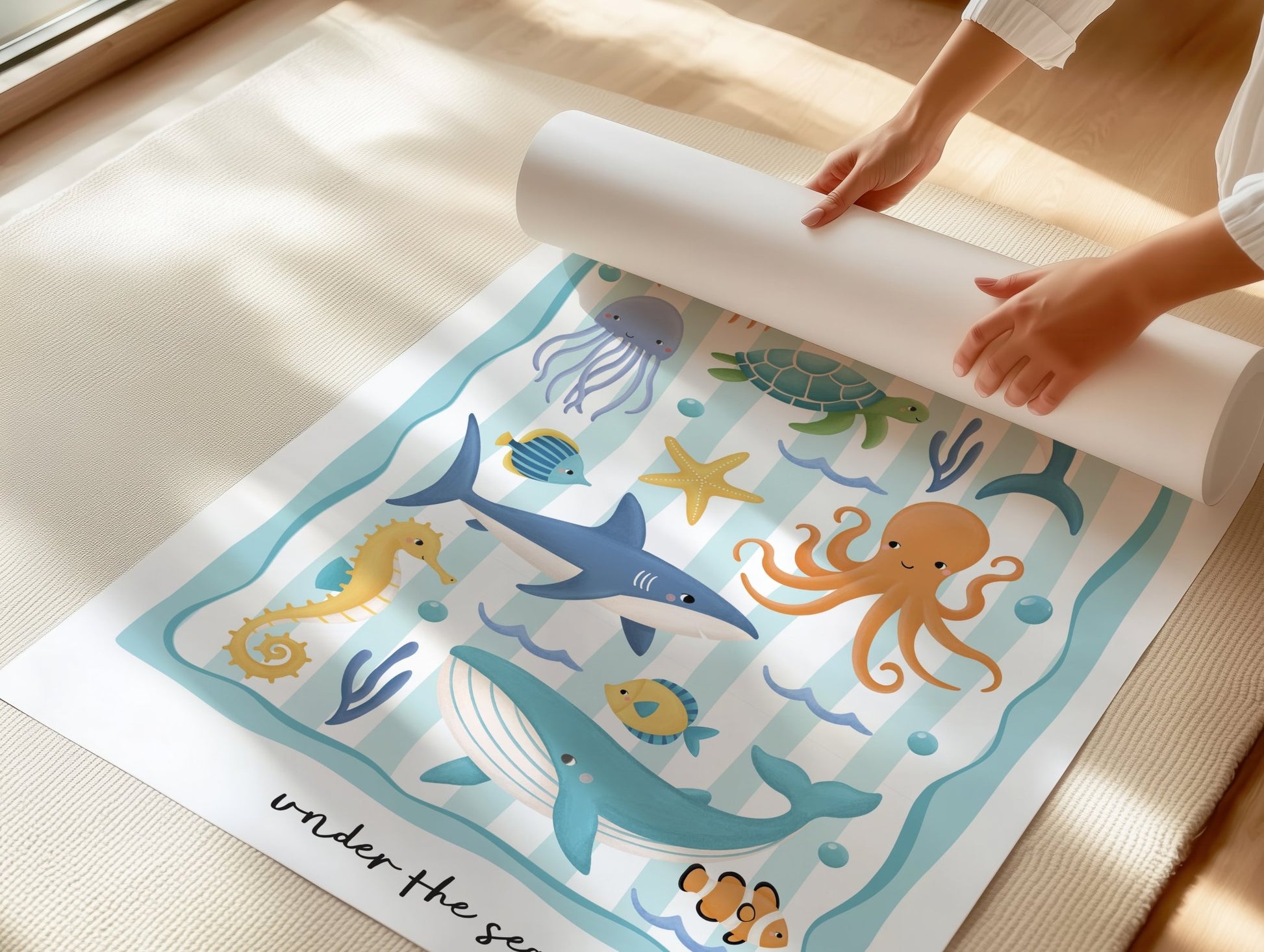 Ocean Friends - Green | Unframed - Mini Chateau