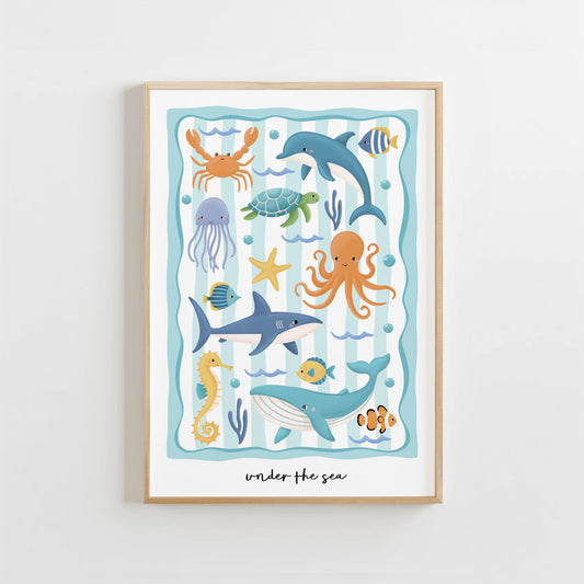 Ocean Friends - Green | Unframed - Mini Chateau