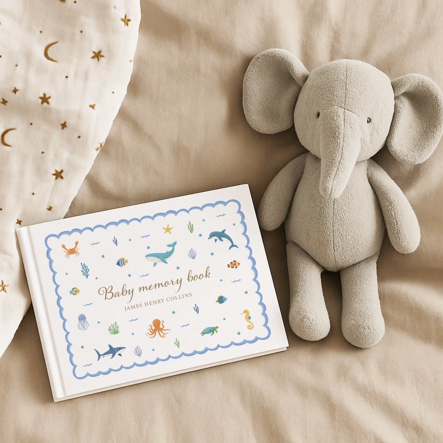 Under The Sea Baby Memory Book | Hardcover - Mini Chateau