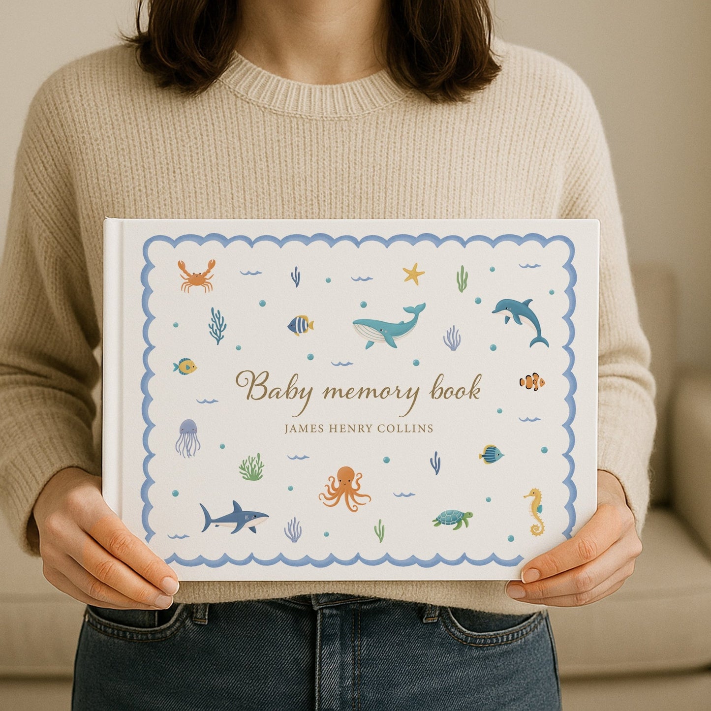 Under The Sea Baby Memory Book | Hardcover - Mini Chateau