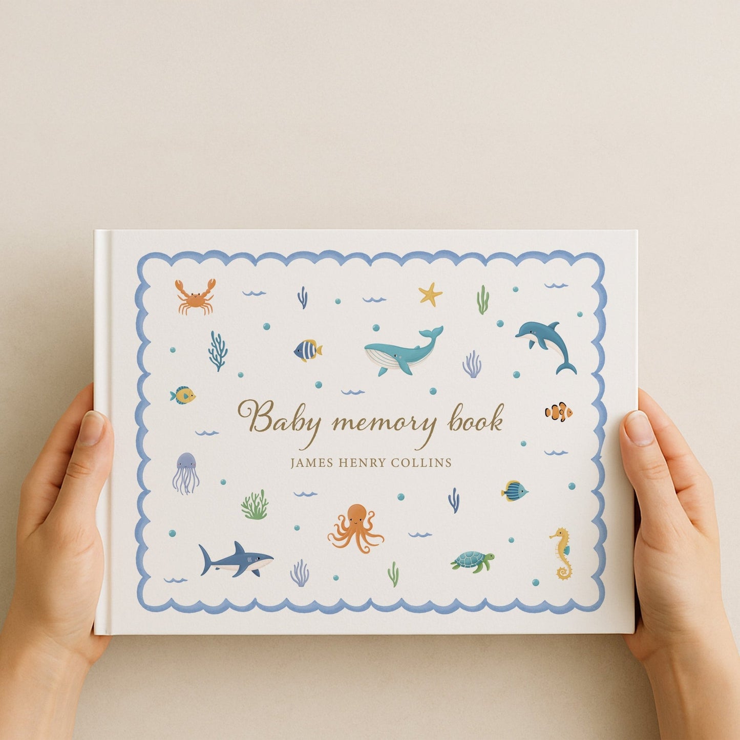 Under The Sea Baby Memory Book | Hardcover - Mini Chateau