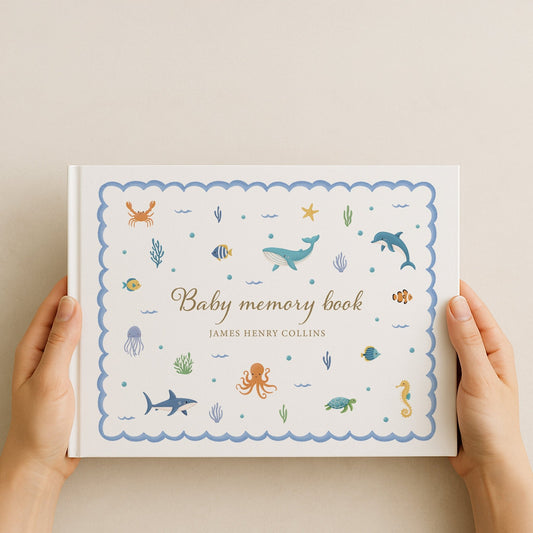 Under The Sea Baby Memory Book | Hardcover - Mini Chateau