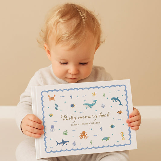 Under The Sea Baby Memory Book | Hardcover - Mini Chateau