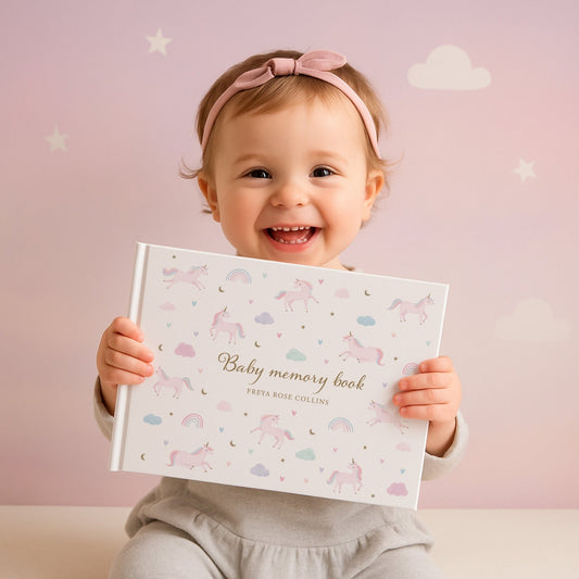 Unicorn Baby Memory Book | Hardcover - Mini Chateau