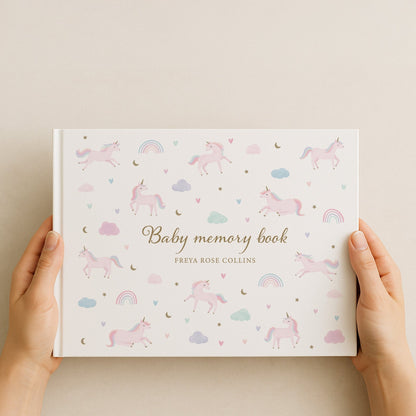 Unicorn Baby Memory Book | Hardcover - Mini Chateau