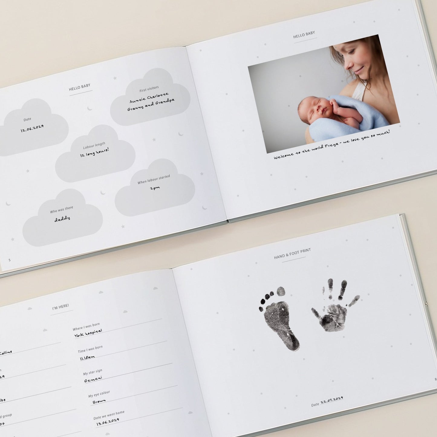 Unicorn Baby Memory Book | Hardcover - Mini Chateau