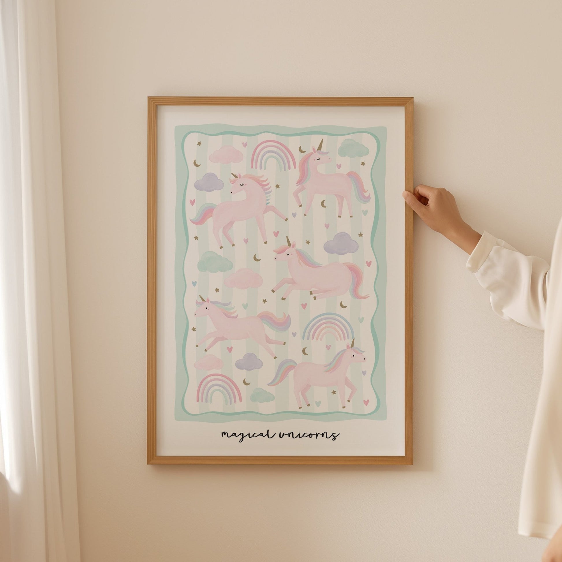 Unicorn Friends - Green | Unframed - Mini Chateau