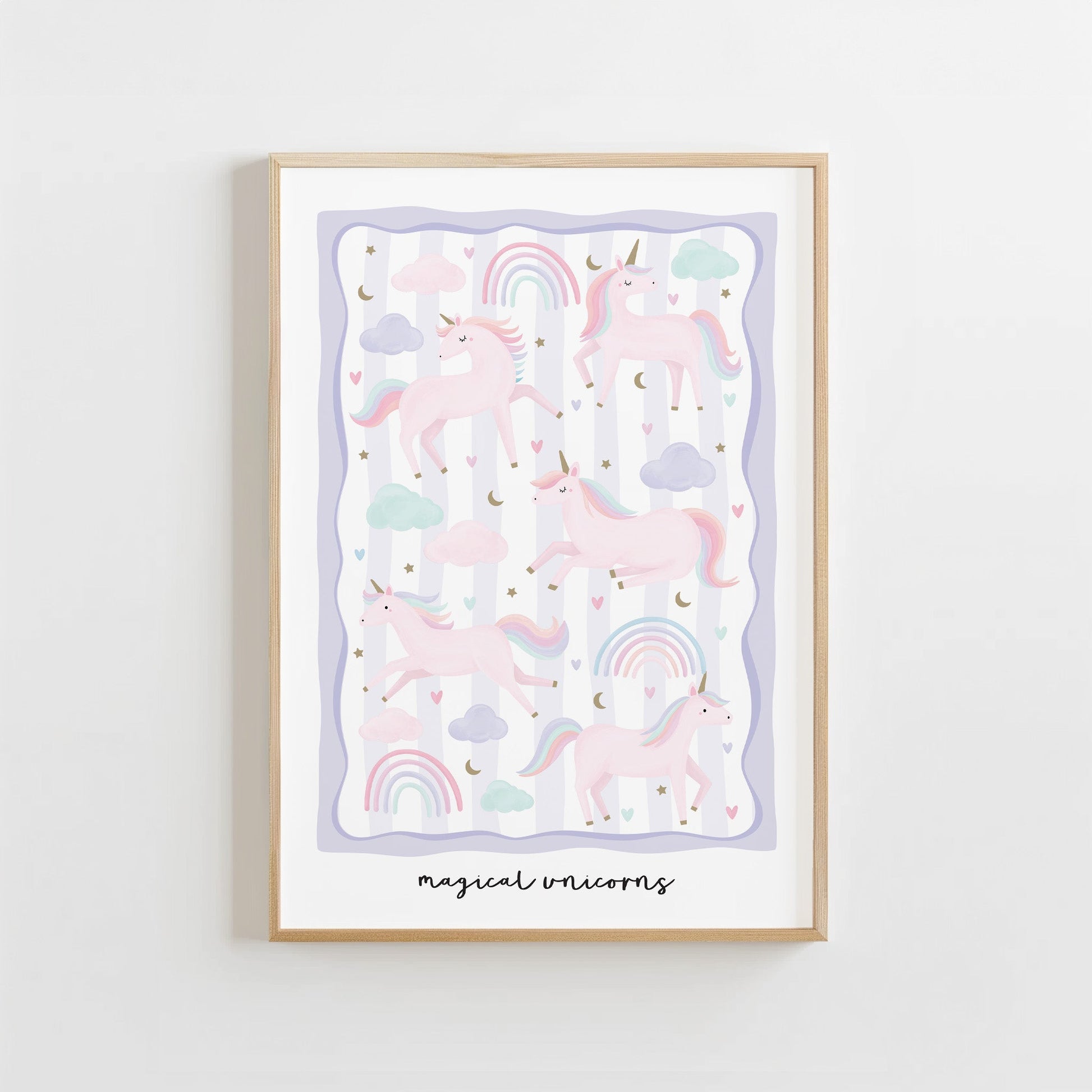 Unicorn Friends - Lilac | Unframed - Mini Chateau