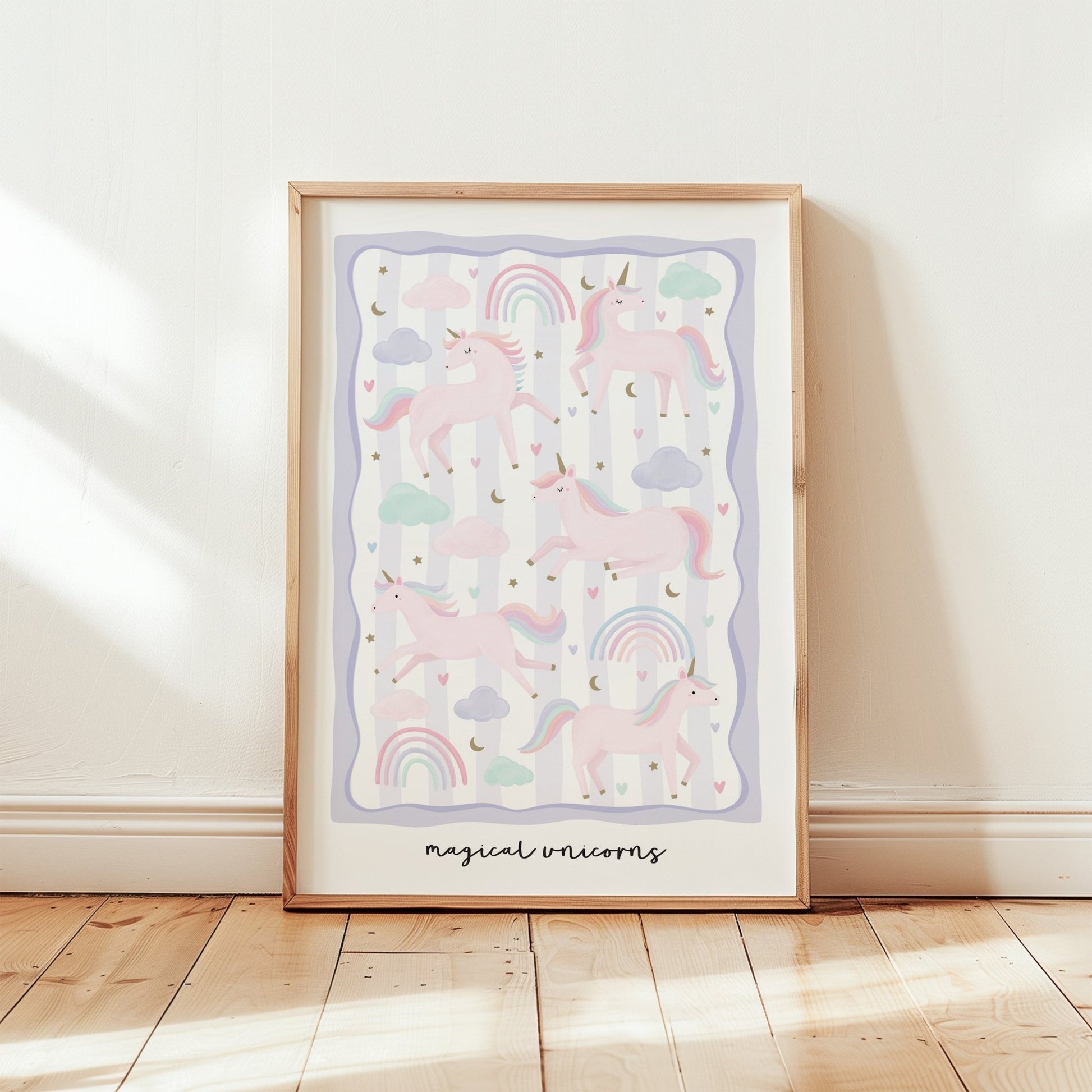 Unicorn Friends - Lilac | Unframed - Mini Chateau