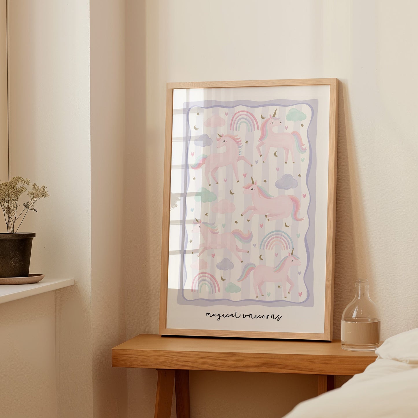 Unicorn Friends - Lilac | Unframed - Mini Chateau