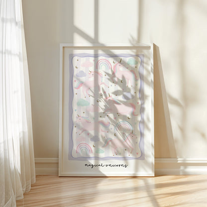 Unicorn Friends - Lilac | Unframed - Mini Chateau