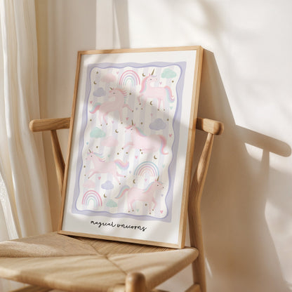 Unicorn Friends - Lilac | Unframed - Mini Chateau