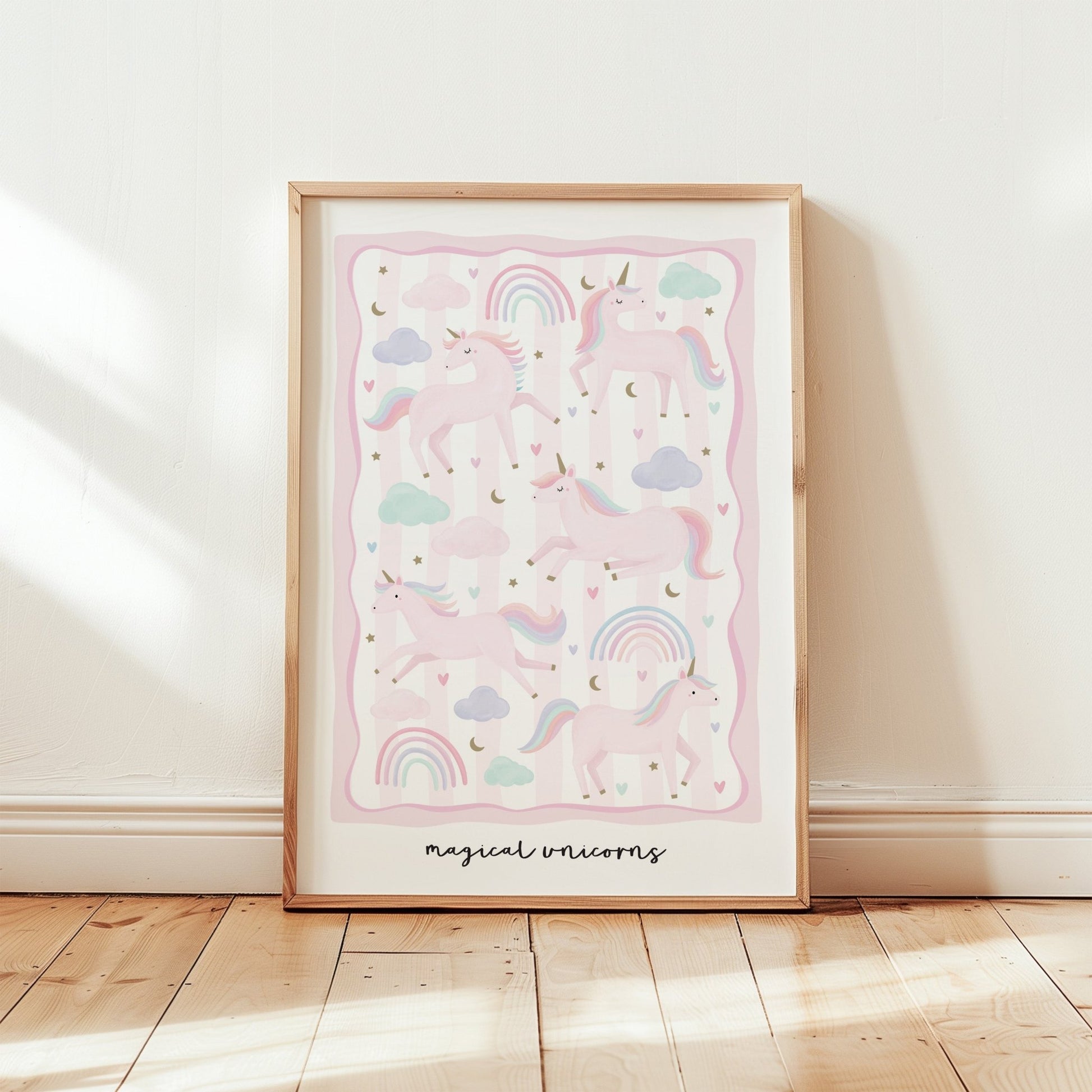 Unicorn Friends - Pink | Unframed - Mini Chateau