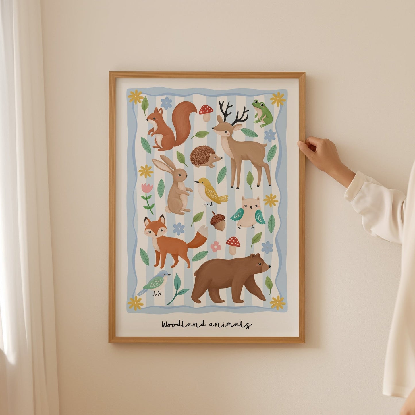 Woodland Animals - Blue | Unframed - Mini Chateau