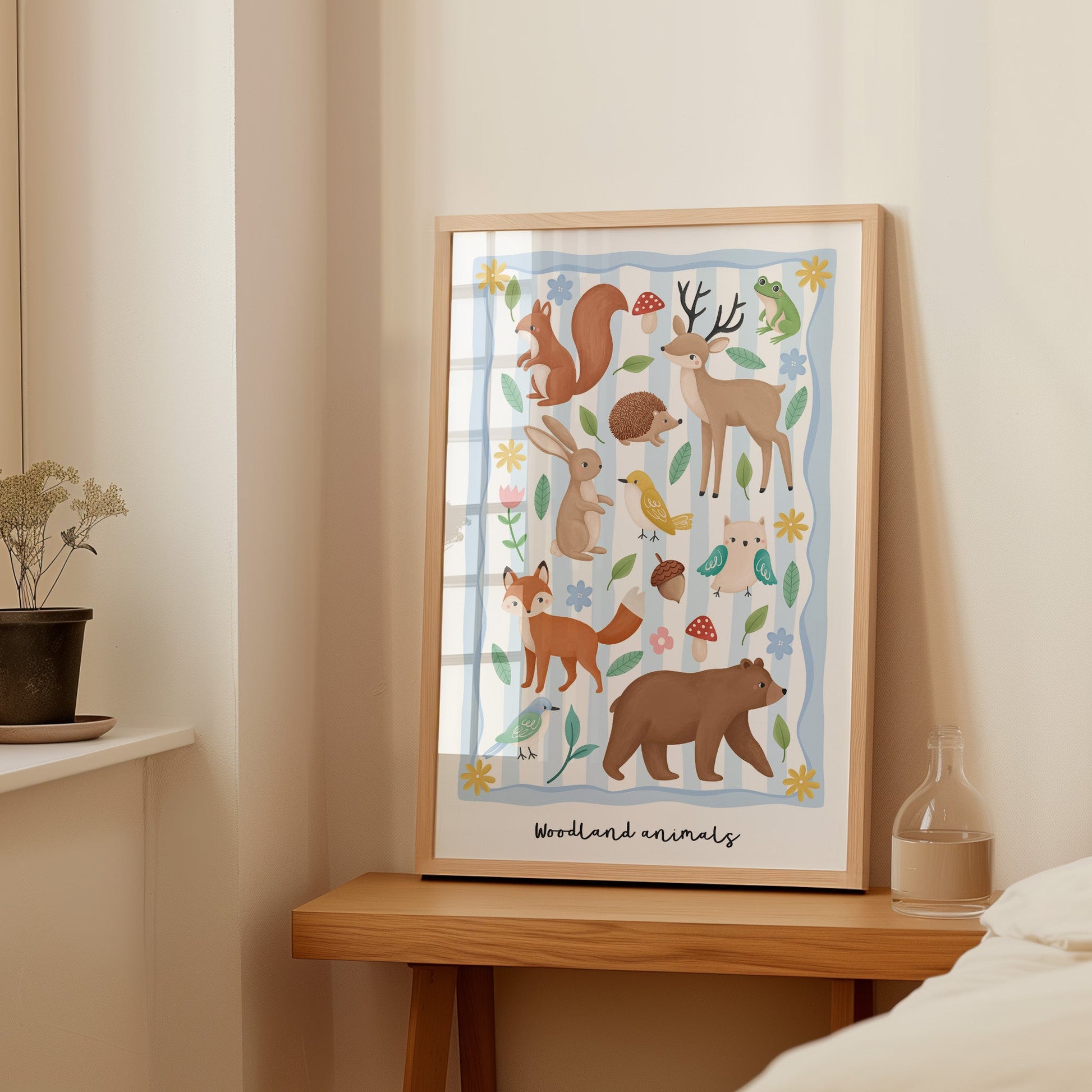 Woodland Animals - Blue | Unframed - Mini Chateau