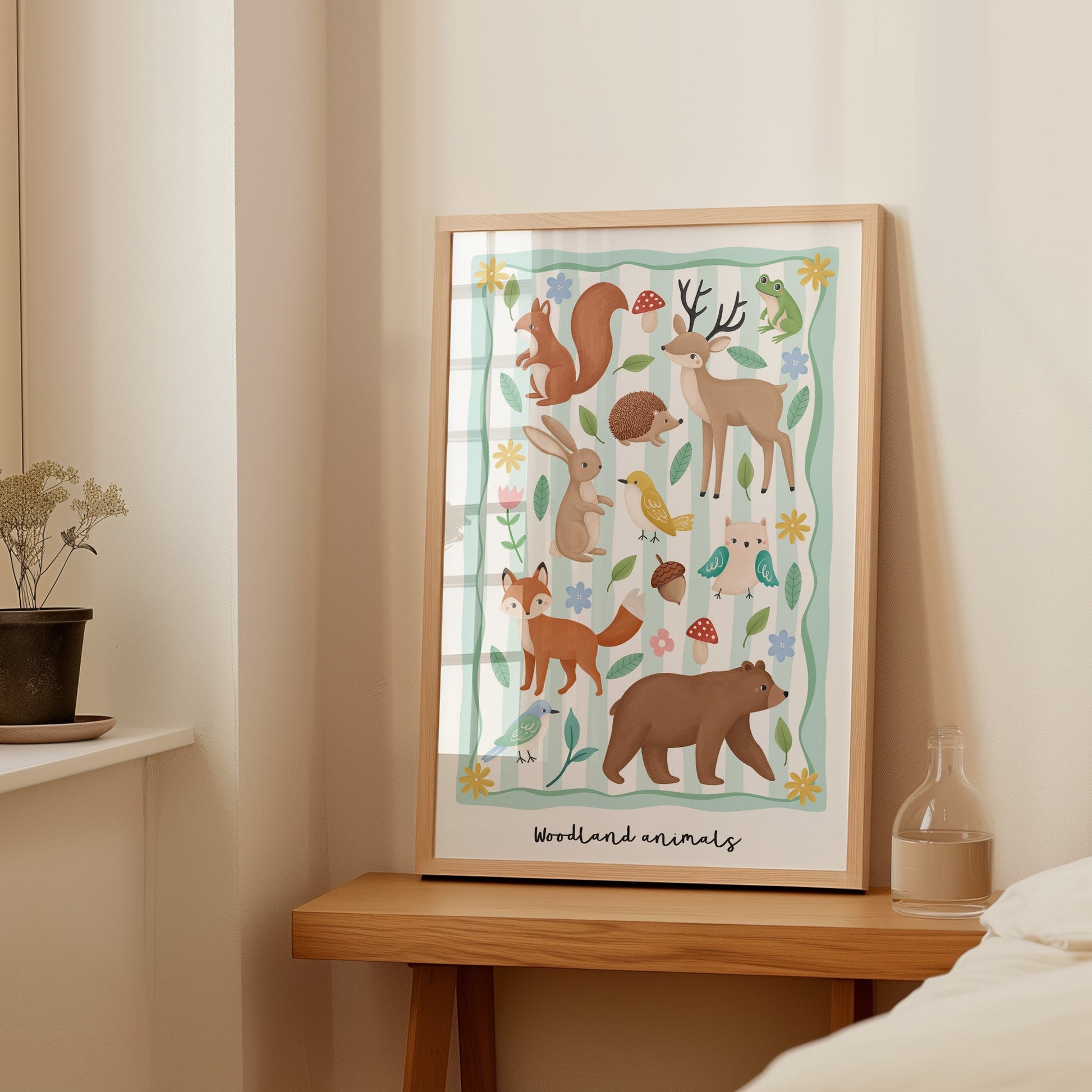 Woodland Animals - Green | Unframed - Mini Chateau