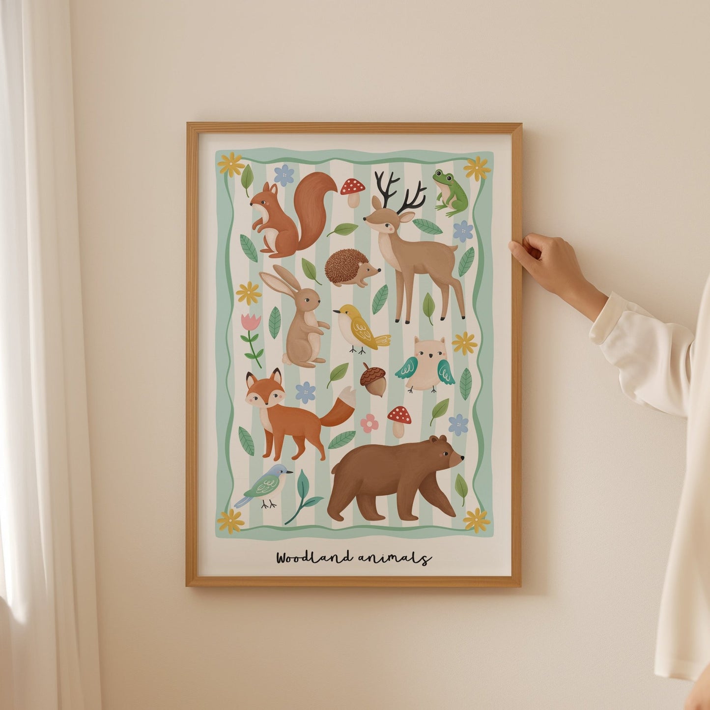 Woodland Animals - Green | Unframed - Mini Chateau