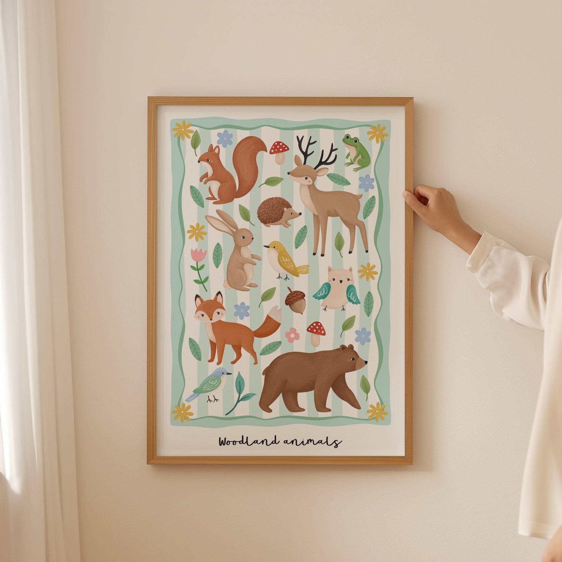 Woodland Animals - Green | Unframed - Mini Chateau