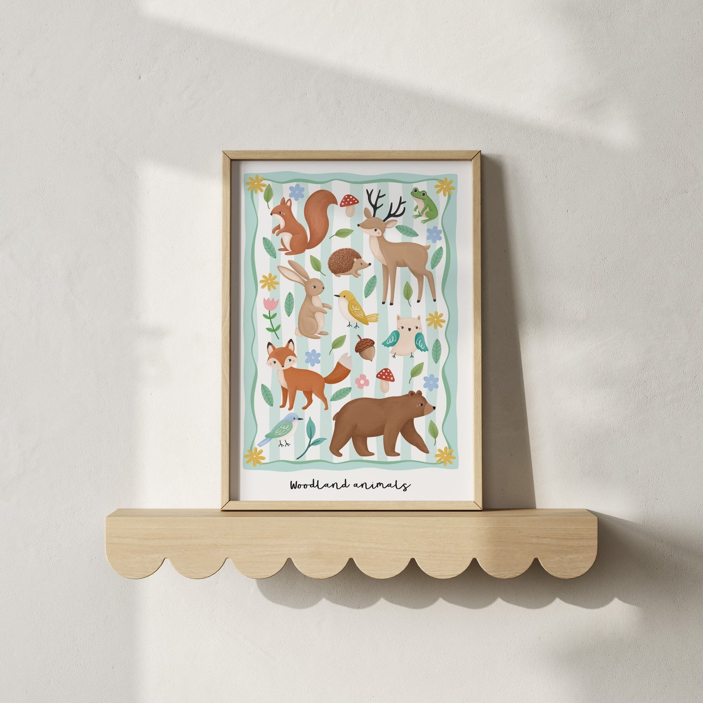 Woodland Animals - Green | Unframed - Mini Chateau