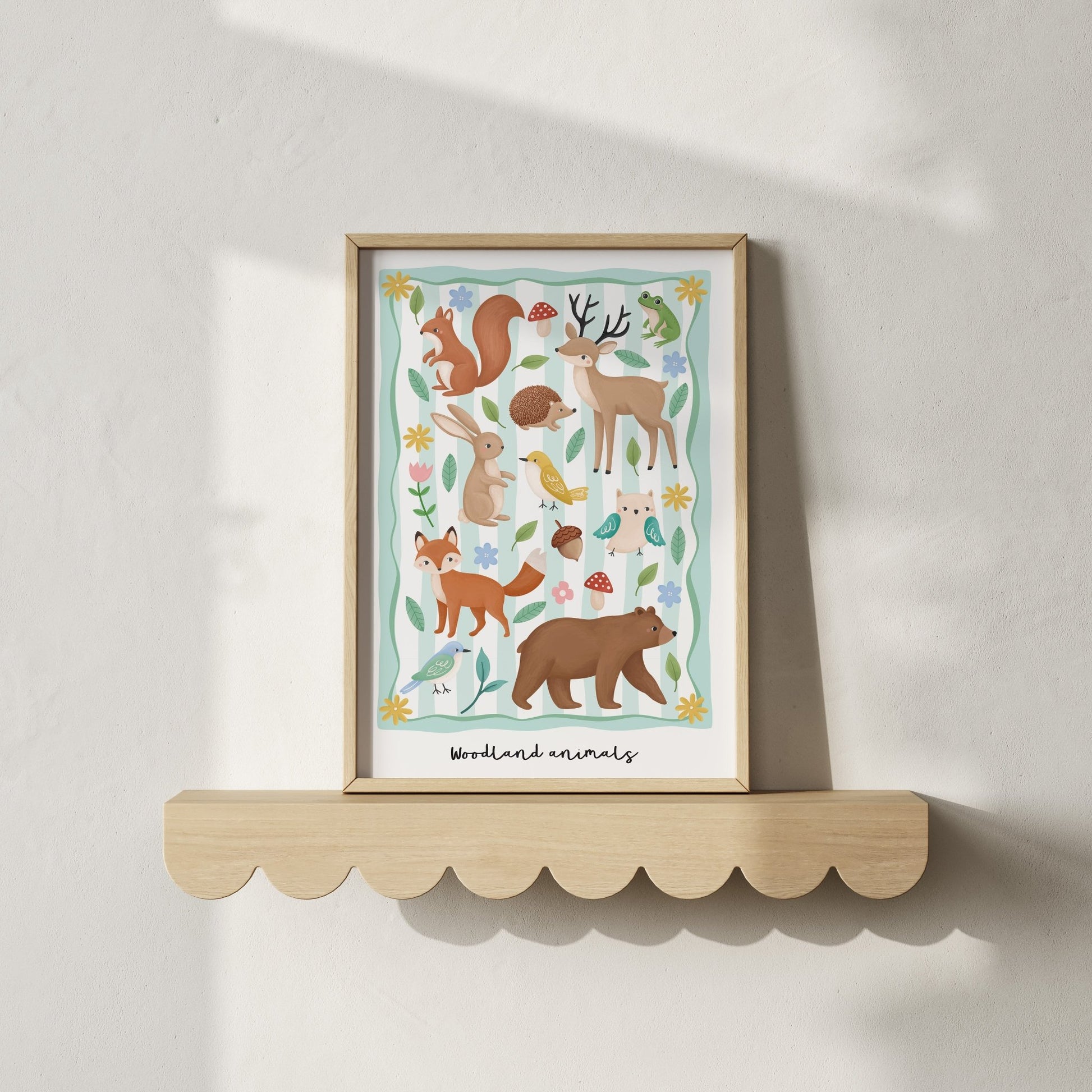 Woodland Animals - Green | Unframed - Mini Chateau