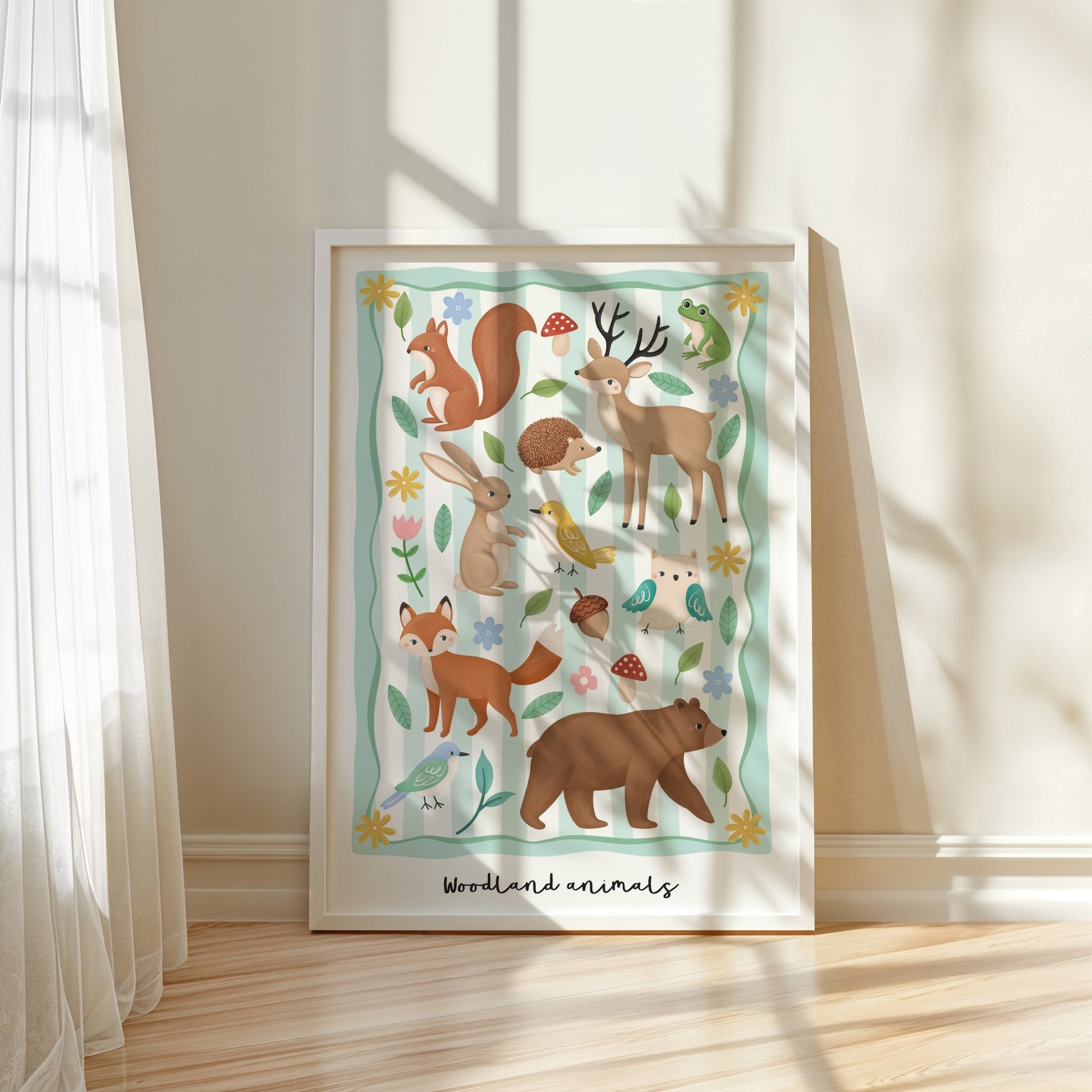 Woodland Animals - Green | Unframed - Mini Chateau
