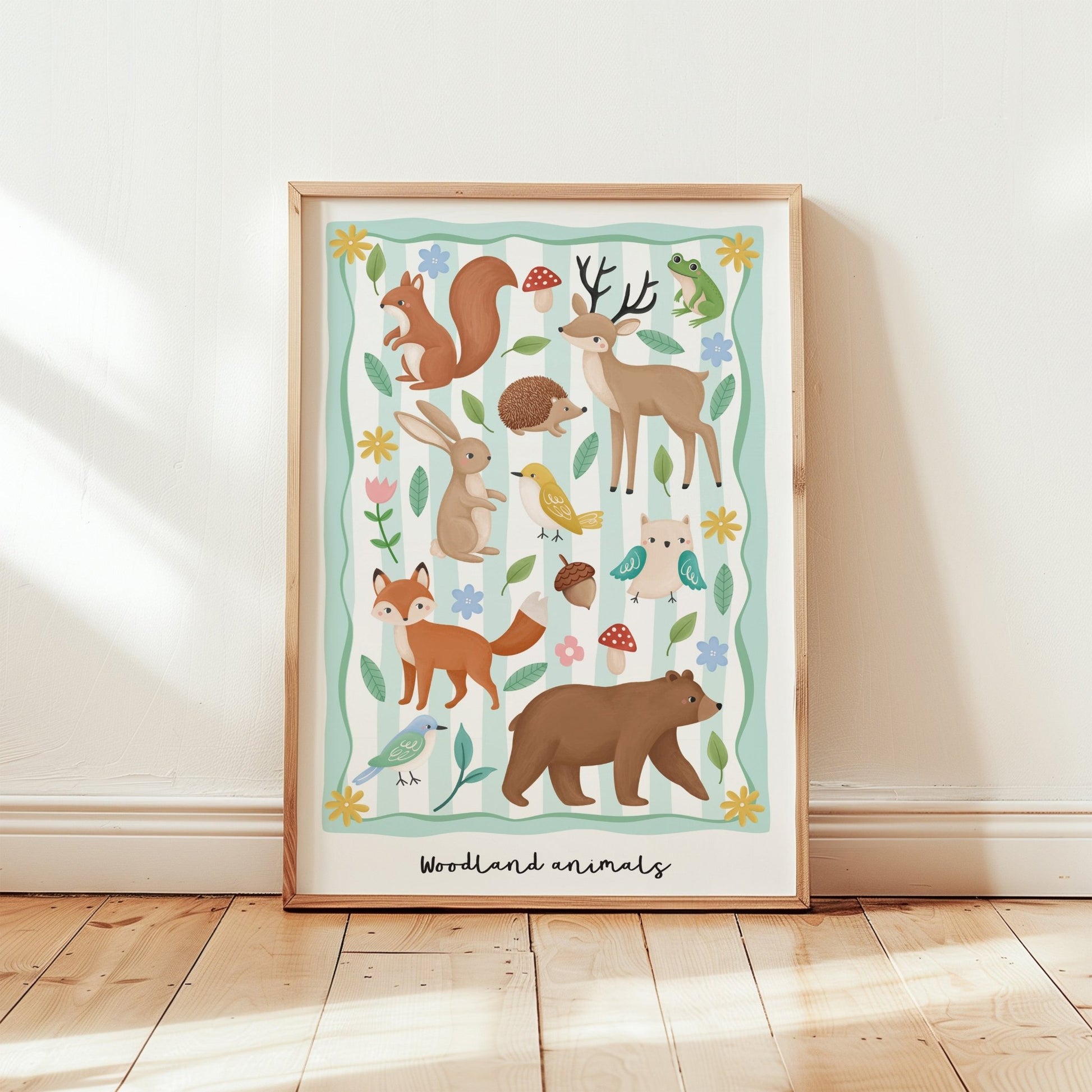 Woodland Animals - Green | Unframed - Mini Chateau