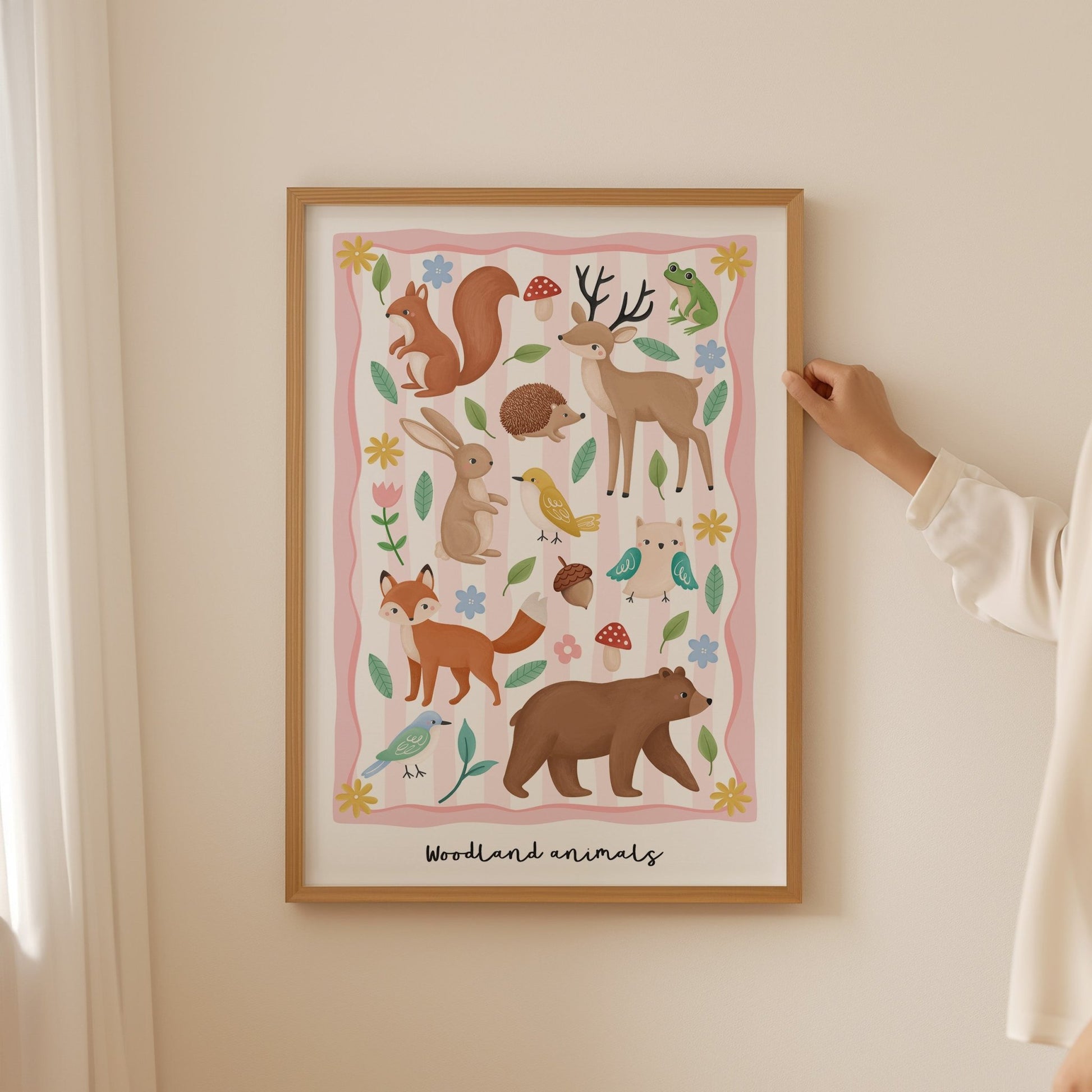 Woodland Animals - Pink | Unframed - Mini Chateau