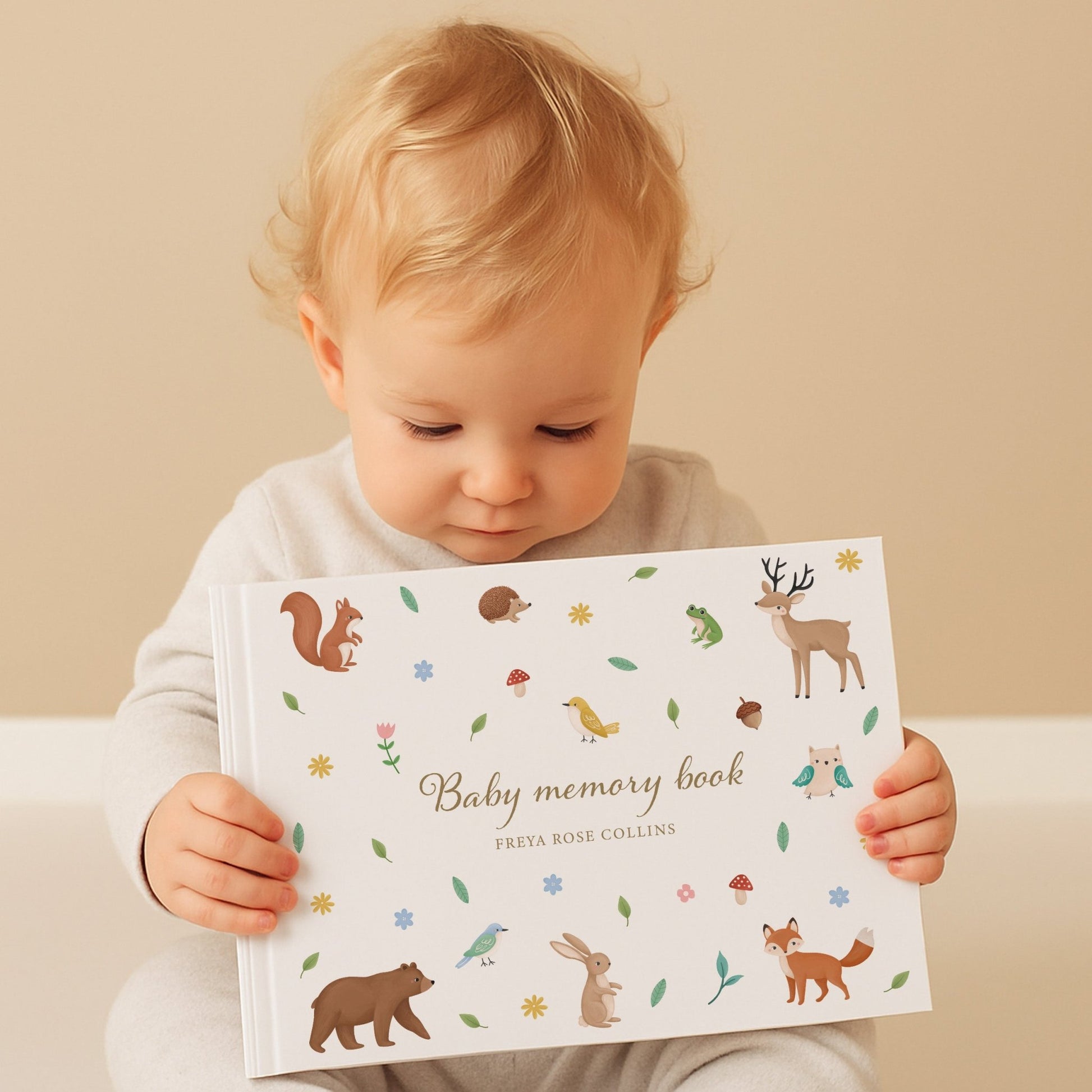 Woodland Baby Memory Book | Hardcover - Mini Chateau